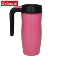 custom color logo plastic beer travel thermos coffee mug