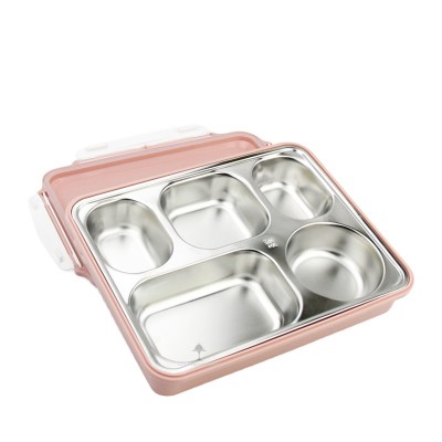 Stainless steel compartment dinner plates HC-00618-A