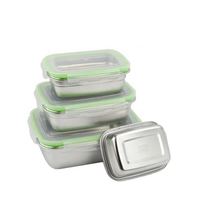 Stainless steel square shape lunch box HC-03123