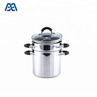 Wholesale Stainless Steel 2 Layers Food Steamer Pot