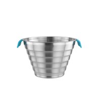 Allnice suppliers restaurant bar serving stainless steel round metal ice buckets with double handle